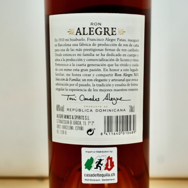 Rum - Ron Alegre XO / 70cl / 40%
