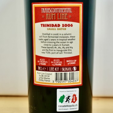 Rum - Transcontinental Line Trinidad 2006/2018 / 70cl / 56.5%