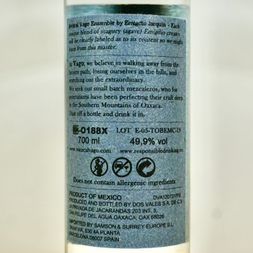 Mezcal - Vago Ensamble by Emigdio Jarquin Tobala, Espadin, Madrecuishe / 70cl / 49.9%