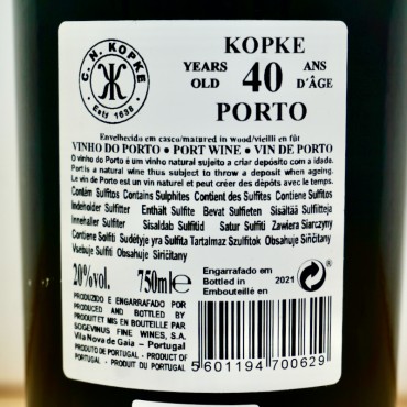 Port - Kopke Tawny Port 40 Years / 75cl / 20%