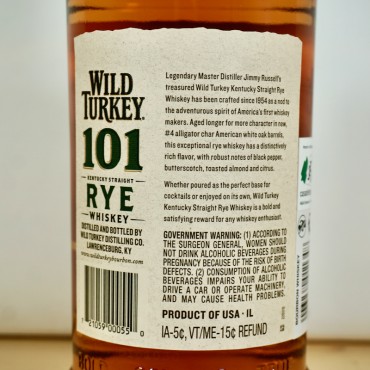 Whisk(e)y - Wild Turkey 101 Proof Straight Rye / 100cl / 50.5%