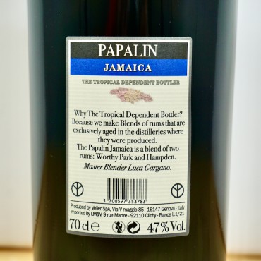 Rum - Papalin Jamaica 7 Years Blue Edition 2021 / 70cl / 47%