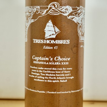 Rum - Tres Hombres 2020 E43 Captains 23 Years Dom. Rep. / 50cl / 63.2%