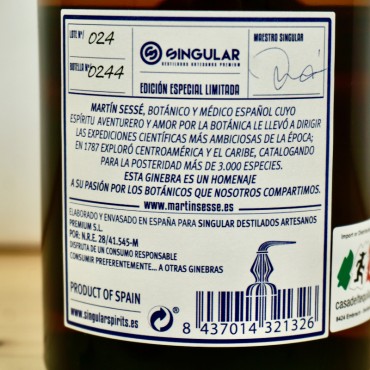 Gin - Martin Sesse Singular Dry Gin Madrid / 50cl / 42%