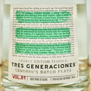 Tequila - Tres Generaciones Cenobios Batch Plata Vol.01 / 75cl / 45%
