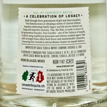 Tequila - Tres Generaciones Cenobios Batch Plata Vol.01 / 75cl / 45%
