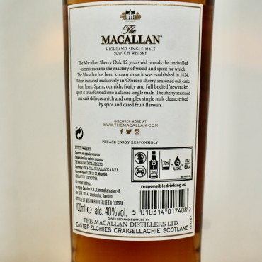 Whisk(e)y - The Macallan 12 Years Sherry Oak / 70cl / 40%
