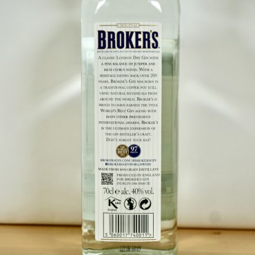 Gin - Broker's London Dry Classic / 70cl / 40%