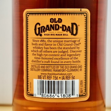 Whisk(e)y - Old Grand Dad High Rye Mash Bill Bourbon / 100cl / 40%