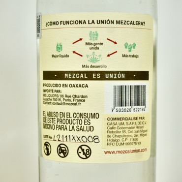 Mezcal - Union Uno Joven Ensamble / 70cl / 40%