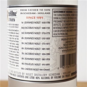 Vodka - Ketel One Citroen / 100cl / 40% Vodka 47,00 CHF