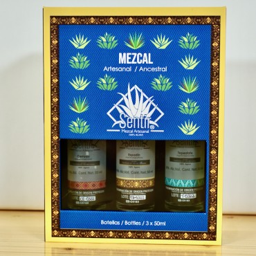 Mezcal - Sentir Tasting Box Yellow Tepeztate, Espadin en Barro, Cerrudo / 3x5cl / 48-49%