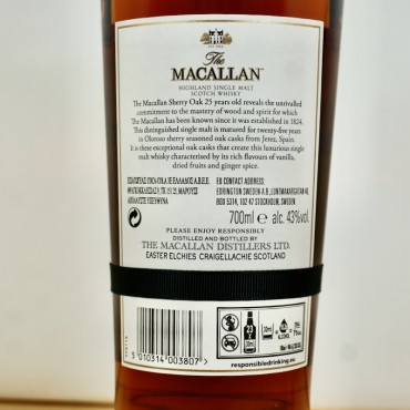 Whisk(e)y - The Macallan 25 Years Sherry Oak Release 2022 / 70cl / 43%