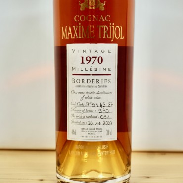 Cognac - Maxime Trijol Vintage 1970 Millésime Borderies / 70cl / 40%