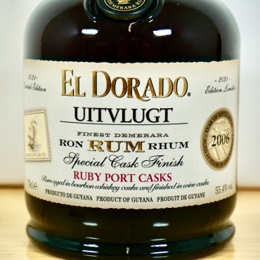 Rum - El Dorado Uitvlugt Special Cask Finish 2006/2021 Ruby Port Casks / 70cl / 55.4%