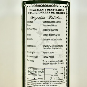 Destilado de Agave - Pal'alma Guerrero / 70cl / 50%