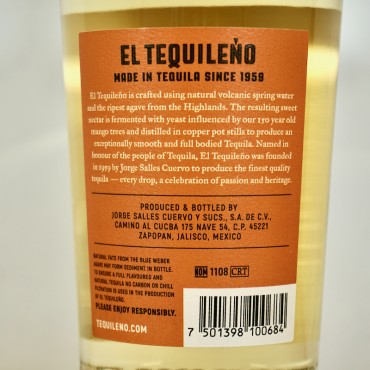 El Tequileno Reposado Gran Reserva Tequila, 70 cl, 40 % vol.