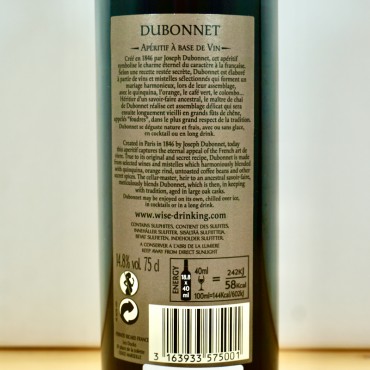 Liqueur - Dubonnet Dry Aperitif Rouge / 75cl / 14.8%