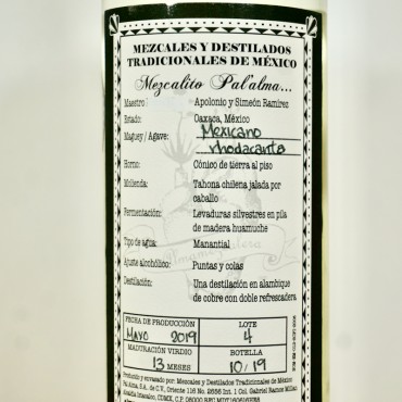 Pal'Alma Oaxaca Mexicano by Almamezcalera Destilado de Agave / 70cl / 70%