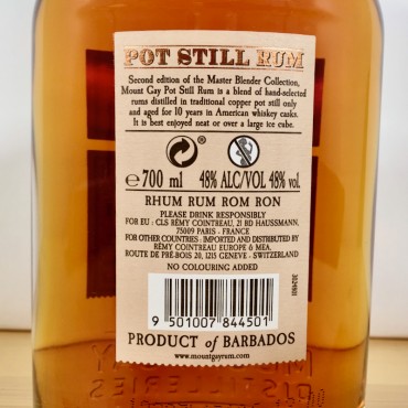 Rum - Mount Gay Pot Still Rum 10 Years Limited 2009 / 70cl / 48%