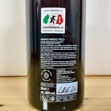 Amacardo RED Amaro di Arancia e Carciofo Selvatico Etna / 50cl / 30%