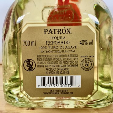 Patron Reposado Tequila, 70 cl, 40 % vol.