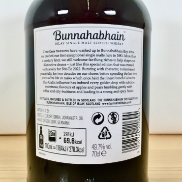 Whisk(e)y - Bunnahabhain 1998 Calvados Cask Finish / 70cl / 49.7%