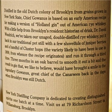 Gin - NY Distilling Chief Gowanus New Netherland Gin / 70cl /44% Gin 52,00 CHF