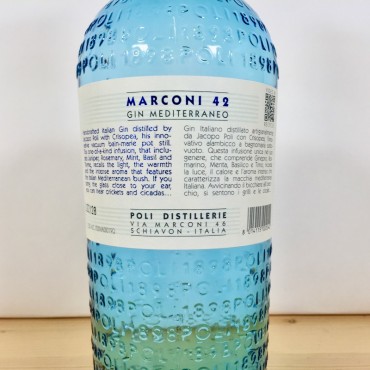 Marconi 42 Stile Mediterraneo Gin by Poli, 70 cl, 42 % vol.