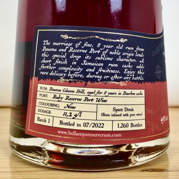 Rum - Bellamy's Ruby Reserve Rum / 70cl / 45%