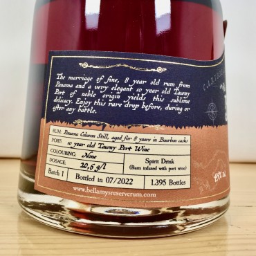 Rum - Bellamy's Tawny Reserve Rum / 70cl / 45%