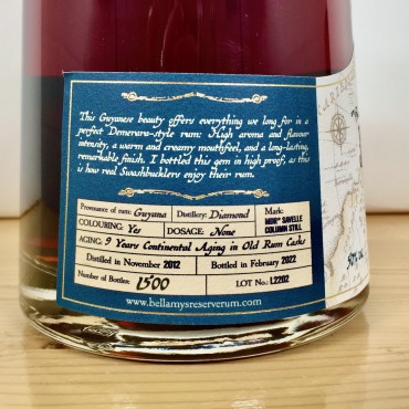 Rum - Bellamy's Guayana Diamond 2012 Reserve Rum 9 Years / 70cl / 50%