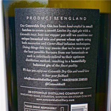 Gin - Cotswolds Dry Gin / 70cl / 46% Gin 54,00 CHF