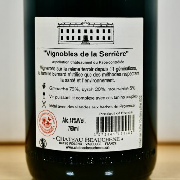 Wein - Chateau Beauchene Serriere Chateauneuf-du-Pape AOC 2020 Frankreich / 75cl / 14%