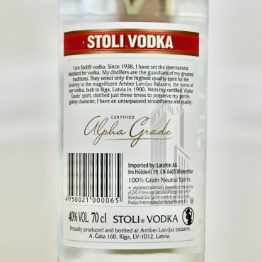 Vodka - Stolichnaya Stoli Premium / 70cl / 40%