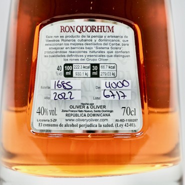Rum - Quorhum 15 Years / 70cl / 40%