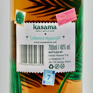 Rum - Kasama 7 Years Small Batch Rum / 70cl / 40%