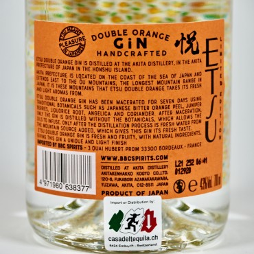 Gin - ETSU Double Orange Japanese Gin / 70cl / 43%