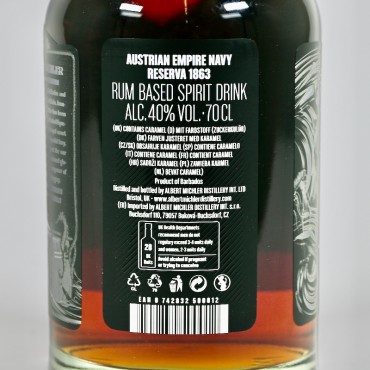 Rum - Albert Michler Austrian Empire Reserve 1863 / 70cl / 40%
