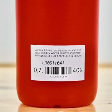 Vodka - Rammstein Feuer & Wasser Red / 70cl / 40%