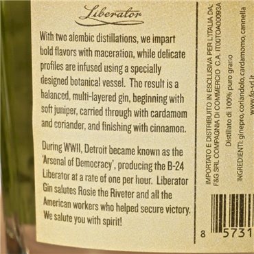 Gin - Liberator Best American Gin / 70cl / 42% Gin 55,00 CHF