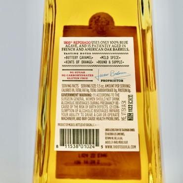 1800 Reserva Reposado Tequila, 100 cl, 40 % vol.