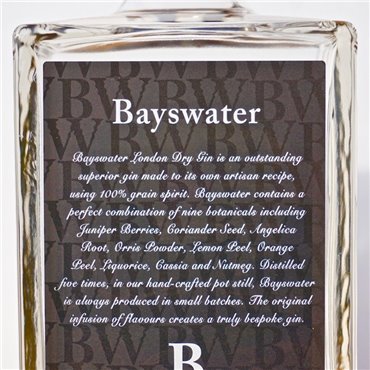 Gin - Bayswater / 70cl / 40% Gin 50,00 CHF
