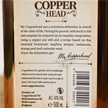 Gin - Copperhead The Alchemist's Gin / 50cl / 40% Gin 52,00 CHF