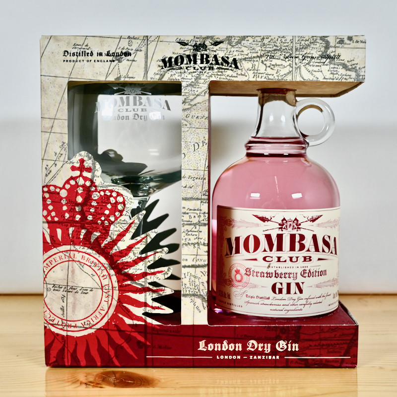 Gin - Mombasa Club Strawberry Set mit Glas / 70cl / 37.5%