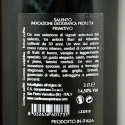 Wein - Tre Filari Primitivo Sampietrana IGP 2021 3 Liter / 300cl / 14.5%