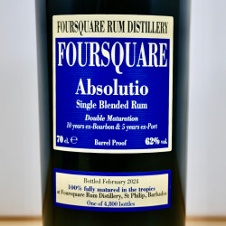 Rum - Foursquare Absolutio 15 Years Single Blend / 70cl / 62%