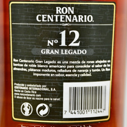 Centenario Gran Legado 12 Years Rum / 70cl / 40%