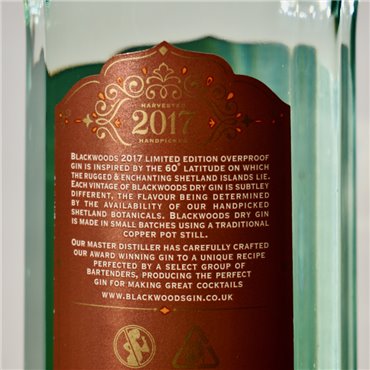 Gin - Blackwood's Vintage Dry Strong / 70cl / 60%