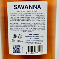 Rum - Savanna Rhum Vieux Traditionnel 5 Years Years / 70cl / 43%
